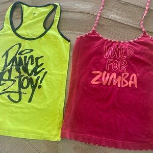 Zumba Fitness Neon Yellow & Pink women’s Tank Tops Duo
